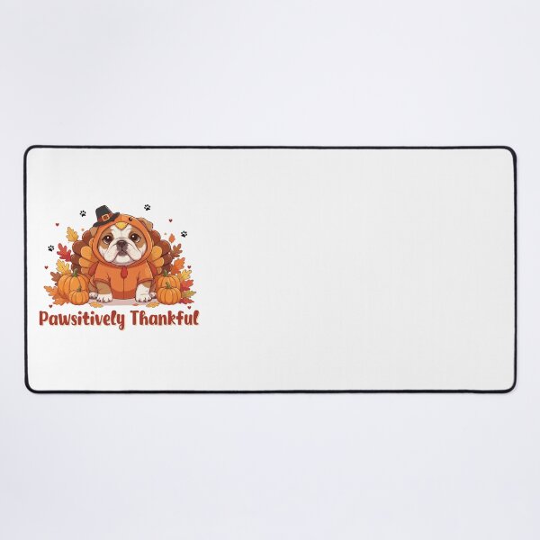 Item preview, Pawsitively Thankful English Bulldog Thanksgiving Cute Fall designed and sold by The Real Life Symphony.