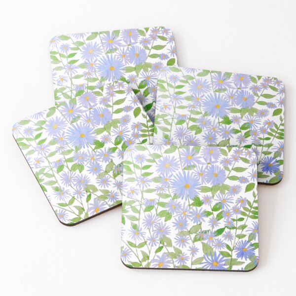 Item preview, Michaelmas daisies watercolour painting  designed and sold by esvb.