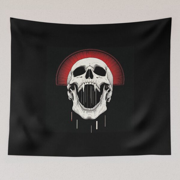 Item preview, screaming skull designed and sold by Mike Kiev art.