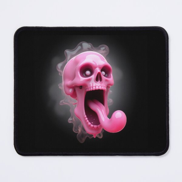 Item preview, angry pink ghost skull designed and sold by Mike Kiev art.