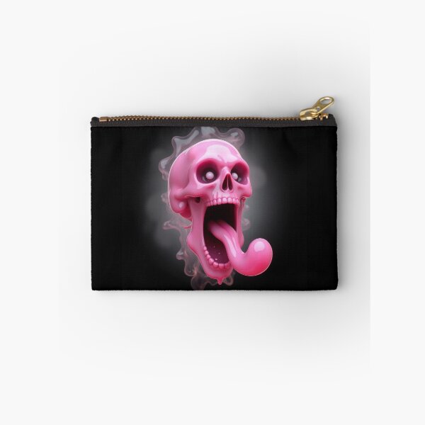Item preview, angry pink ghost skull designed and sold by Mike Kiev art.