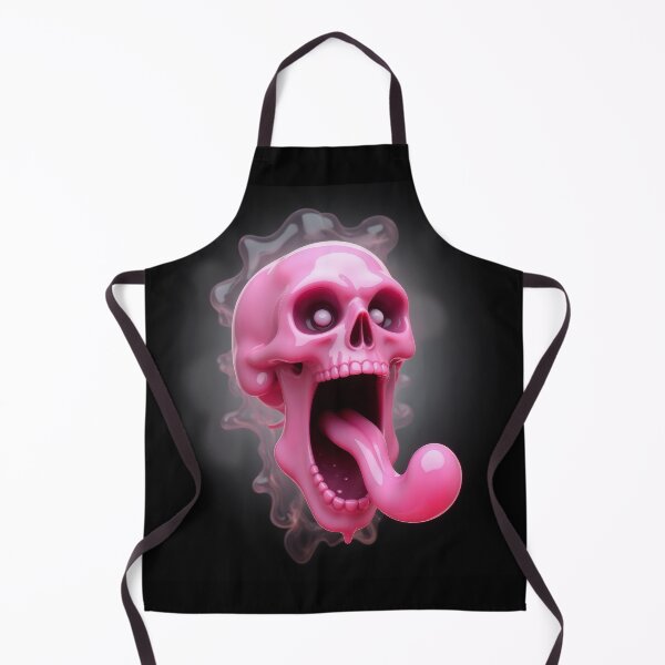 Item preview, angry pink ghost skull designed and sold by Mike Kiev art.