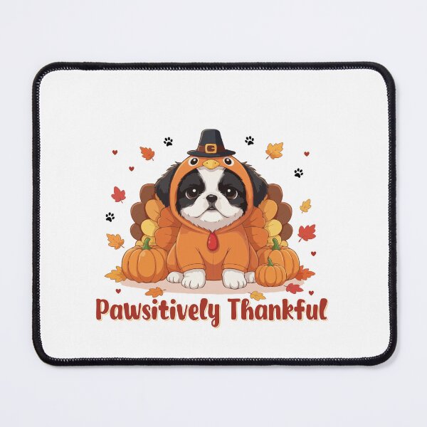 Item preview, Pawsitively Thankful Japanese Chin Thanksgiving Cute Fall designed and sold by The Real Life Symphony.
