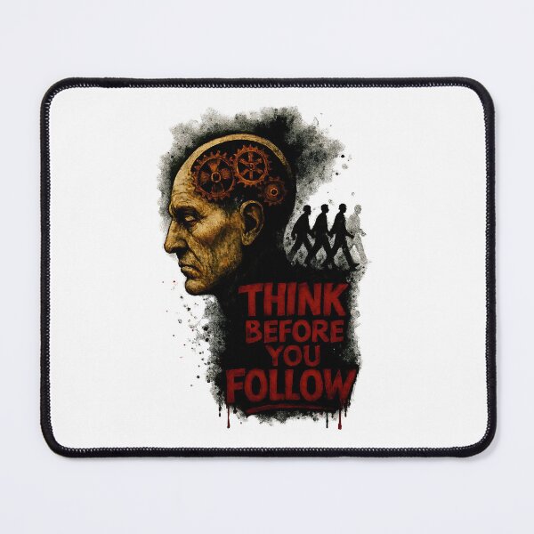 Item preview, Think Before You Follow – Bold Art for Independent Minds designed and sold by Psycho-Crazy.