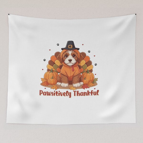 Item preview, Pawsitively Thankful Lagotto Romagnolo Thanksgiving Cute Fall designed and sold by The Real Life Symphony.