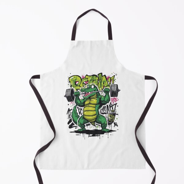 Item preview, Funny Graffiti Crocodile T-Shirt – Muscular Cartoon Street Art Gym Humor designed and sold by HOKAME.