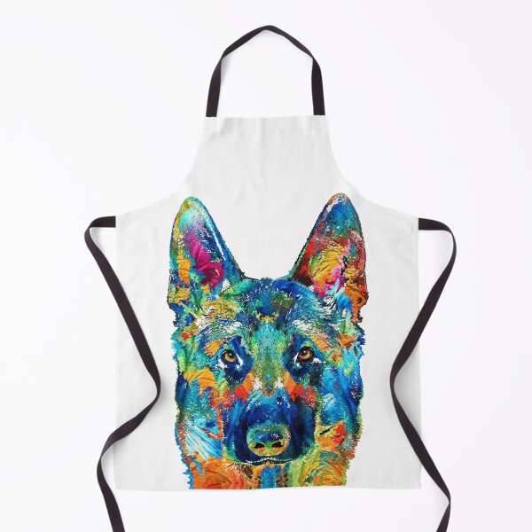 Item preview, Colorful German Shepherd Dog Art On White designed and sold by Sharon Cummings Art.