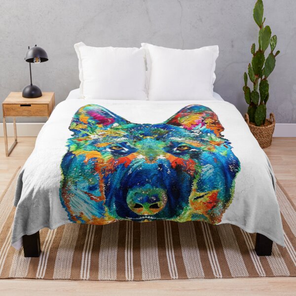 Item preview, Colorful German Shepherd Dog Art On White designed and sold by Sharon Cummings Art.