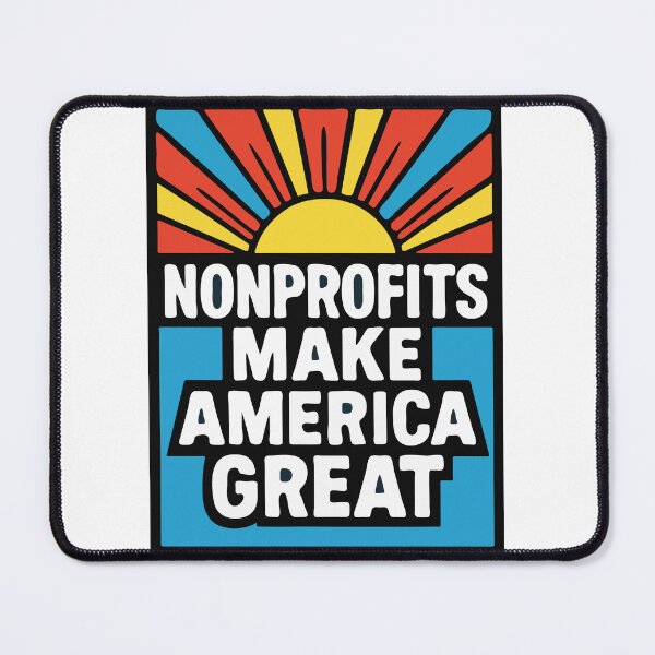 Item preview, Nonprofits Make America Great | Bold Retro Sunburst Activist Typography | Social Impact Gift Design designed and sold by Kathryn Creates.