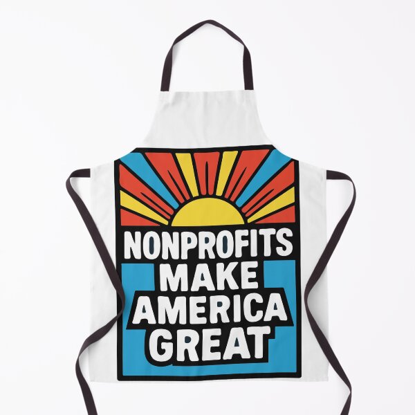 Item preview, Nonprofits Make America Great | Bold Retro Sunburst Activist Typography | Social Impact Gift Design designed and sold by Kathryn Creates.