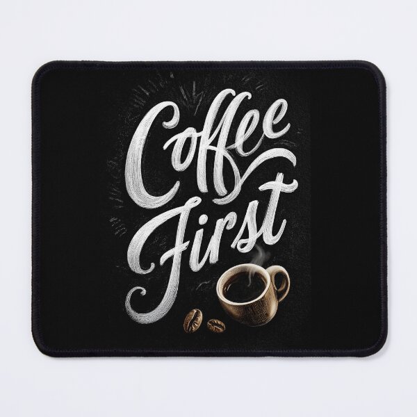 Item preview, Coffee First Chalkboard Poster – Stylish Wall Art for Coffee Lovers designed and sold by Gino By Design.