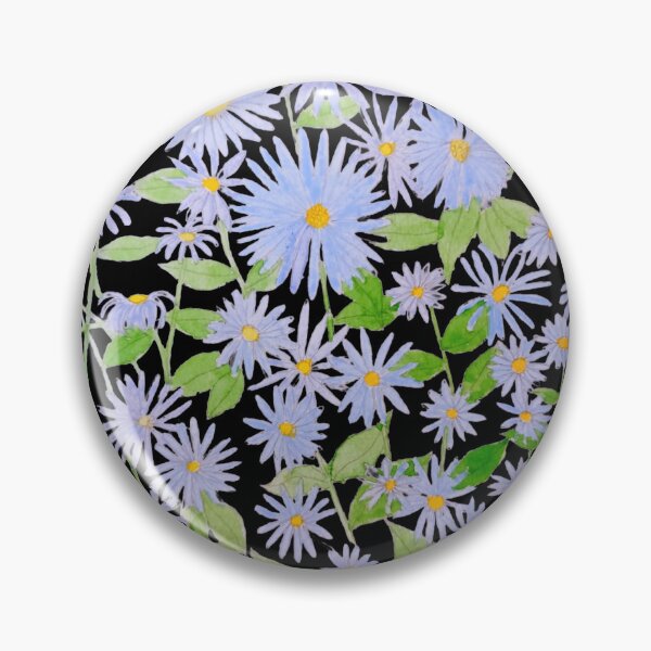 Item preview, Purple Michaelmas daisies watercolour painting  designed and sold by esvb.