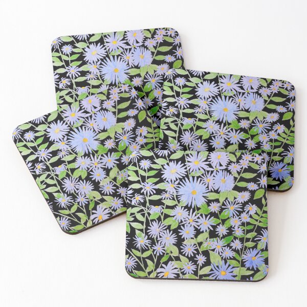 Item preview, Purple Michaelmas daisies watercolour painting  designed and sold by esvb.