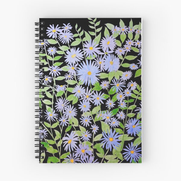 Item preview, Purple Michaelmas daisies watercolour painting  designed and sold by esvb.