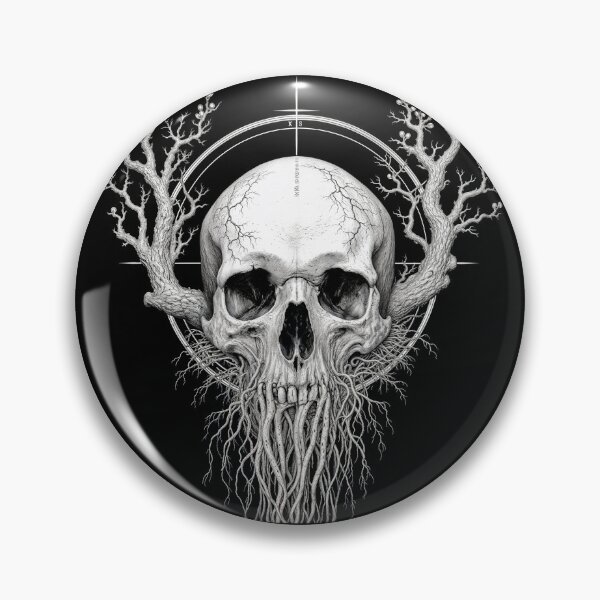 Item preview, skull with tree designed and sold by Mike Kiev art.