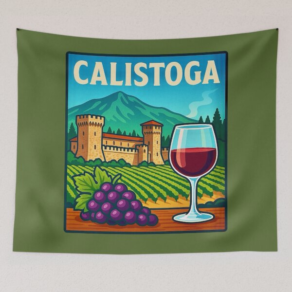 Item preview, Calistoga, Napa Valley - Castello di Amorosa designed and sold by Myra365Art.