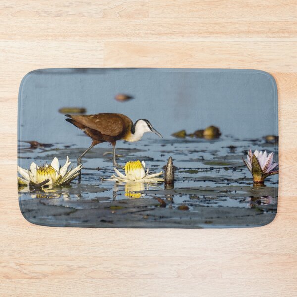Item preview, Water Ballet – African Jacana and Waterlilies designed and sold by DavideAntoniani.