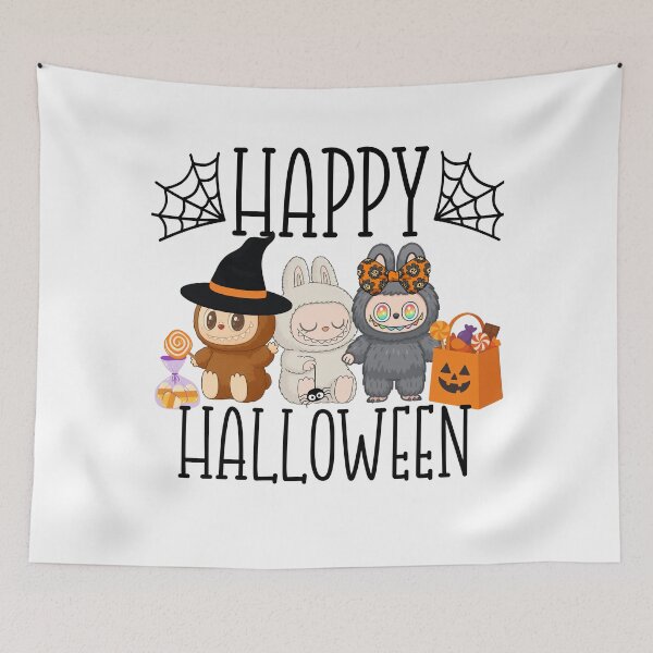 Item preview, Labubu Halloween Shirt, Cute Happy Halloween Tee & Sweatshirt, Lafufu Halloween Bags designed and sold by CloverAnnie.