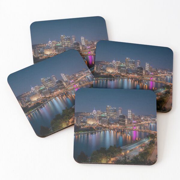 Item preview, Pittsburgh Skyline at Night Reflections on the Rivers designed and sold by daila70.