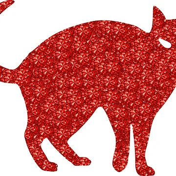 Artwork thumbnail, Red Rhinestone  Cat  by TheIconSmith