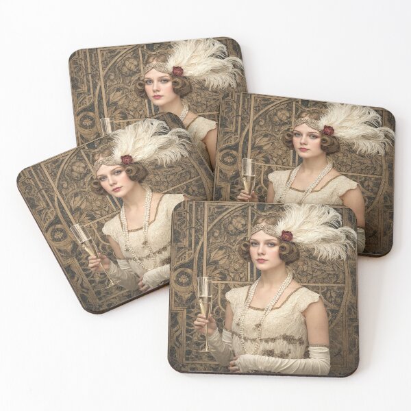 Item preview, Roaring Elegance: 1920s Flapper Glamour in Full Bloom designed and sold by ForeverPrintsOK.