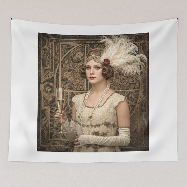 Item preview, Roaring Elegance: 1920s Flapper Glamour in Full Bloom designed and sold by ForeverPrintsOK.