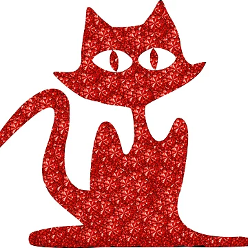 Artwork thumbnail, Red Rhinestone Cat by TheIconSmith