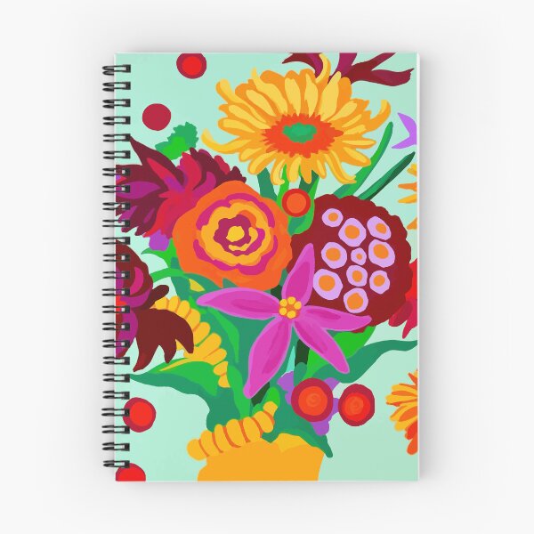 Aperçu de l'œuvre Bouquet de fleurs David Hockney créée et vendue par Vicky Brago-Mitchell®.