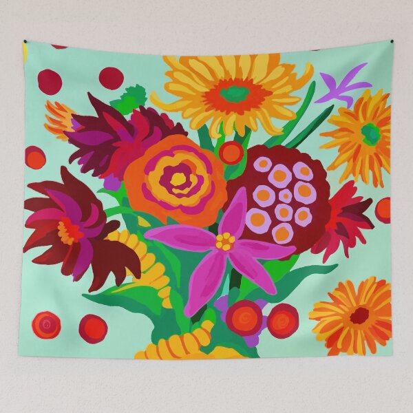 Item preview, Flower Bouquet  David Hockney designed and sold by Vicky Brago-Mitchell®.