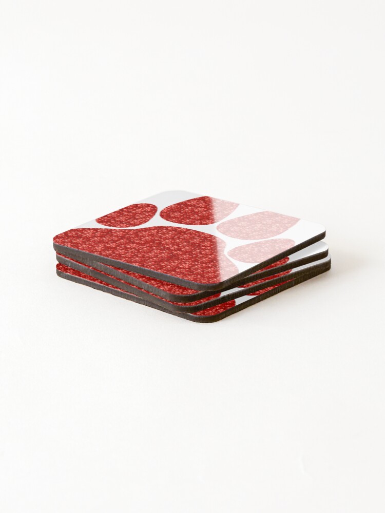 Thumbnail 4 of 5, Coasters (Set of 4), Red Rhinestone Cat designed and sold by TheIconSmith.