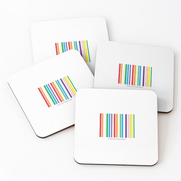 Item preview, Minimalist Rainbow Pride Flag Barcode designed and sold by RyanGDesign.