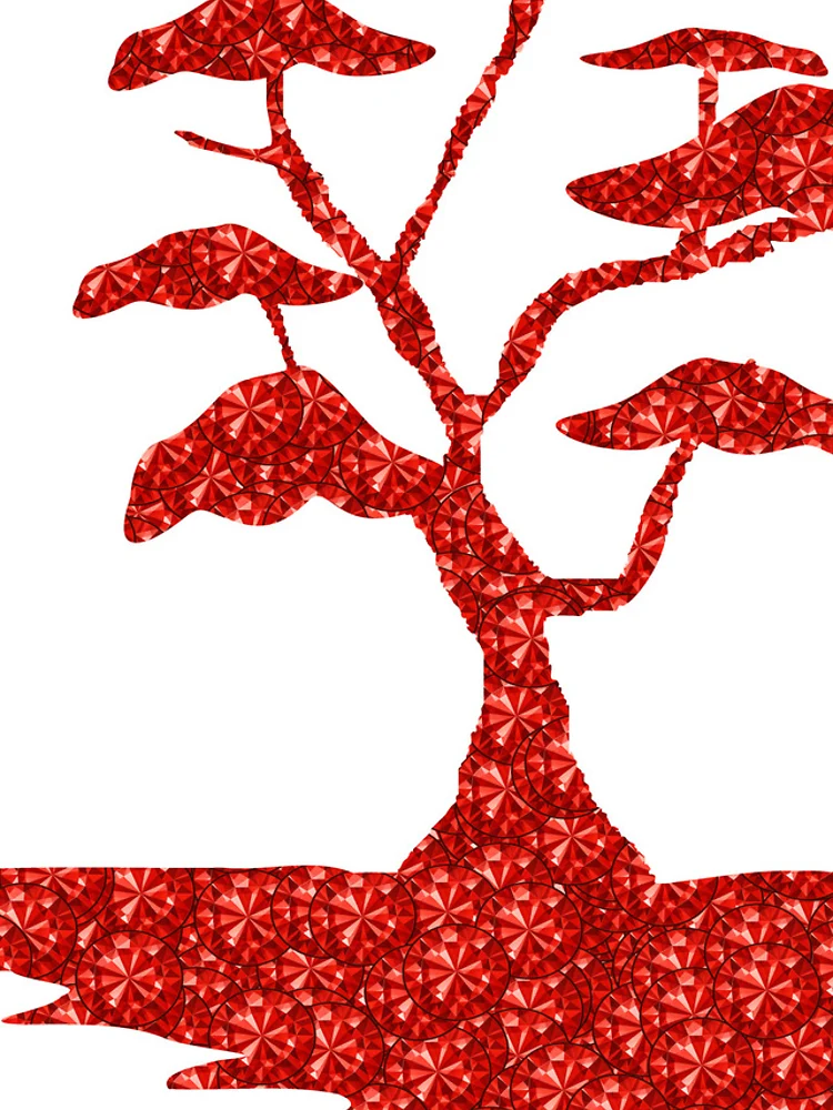 Thumbnail 4 of 4, iPhone Case, Red Rhinestone Tree designed and sold by TheIconSmith.