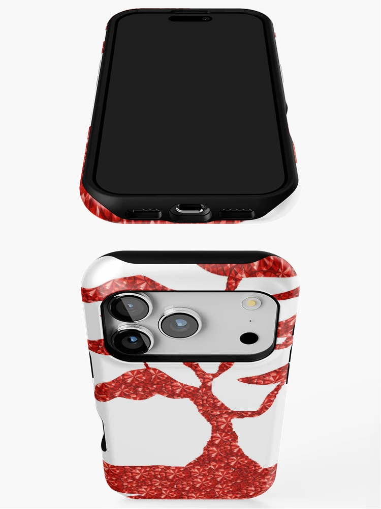 Thumbnail 3 of 4, iPhone Case, Red Rhinestone Tree designed and sold by TheIconSmith.