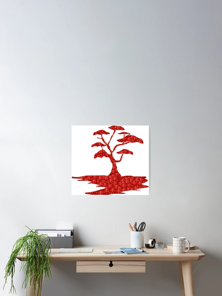 Thumbnail 2 of 3, Poster, Red Rhinestone Tree designed and sold by TheIconSmith.