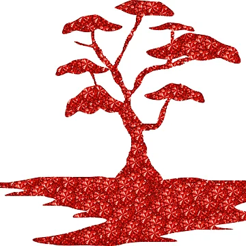 Artwork thumbnail, Red Rhinestone Tree by TheIconSmith