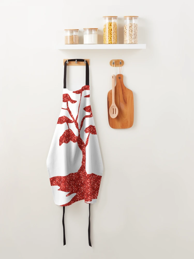 Thumbnail 4 of 6, Apron, Red Rhinestone  Tree  designed and sold by TheIconSmith.