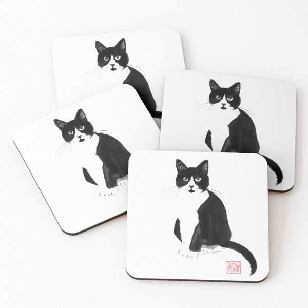 Item preview, black standing cat designed and sold by pechane.