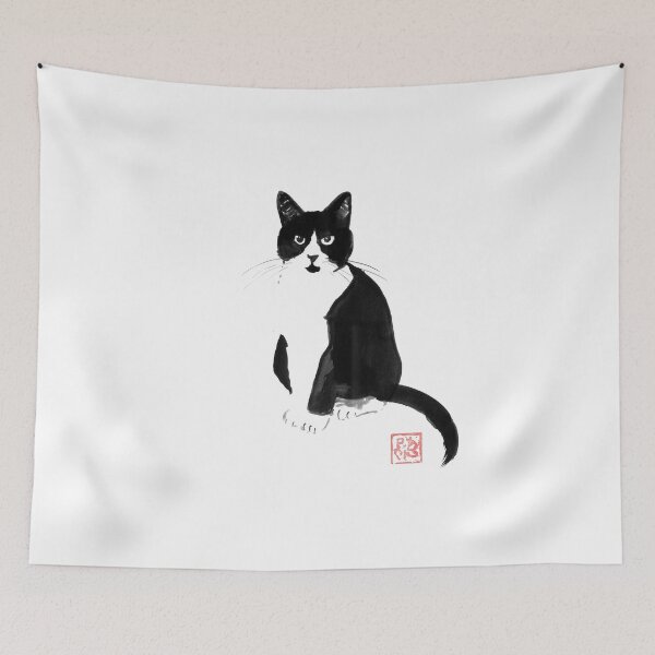 Item preview, black standing cat designed and sold by pechane.