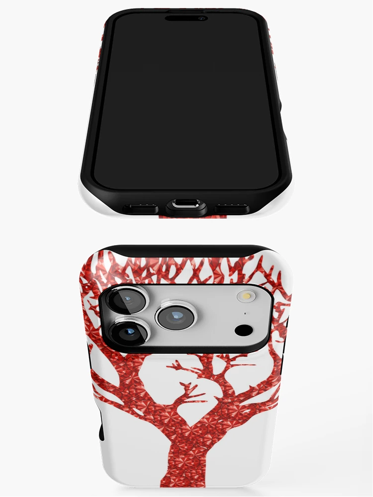 Thumbnail 3 of 4, iPhone Case, Red Rhinestone Tree designed and sold by TheIconSmith.