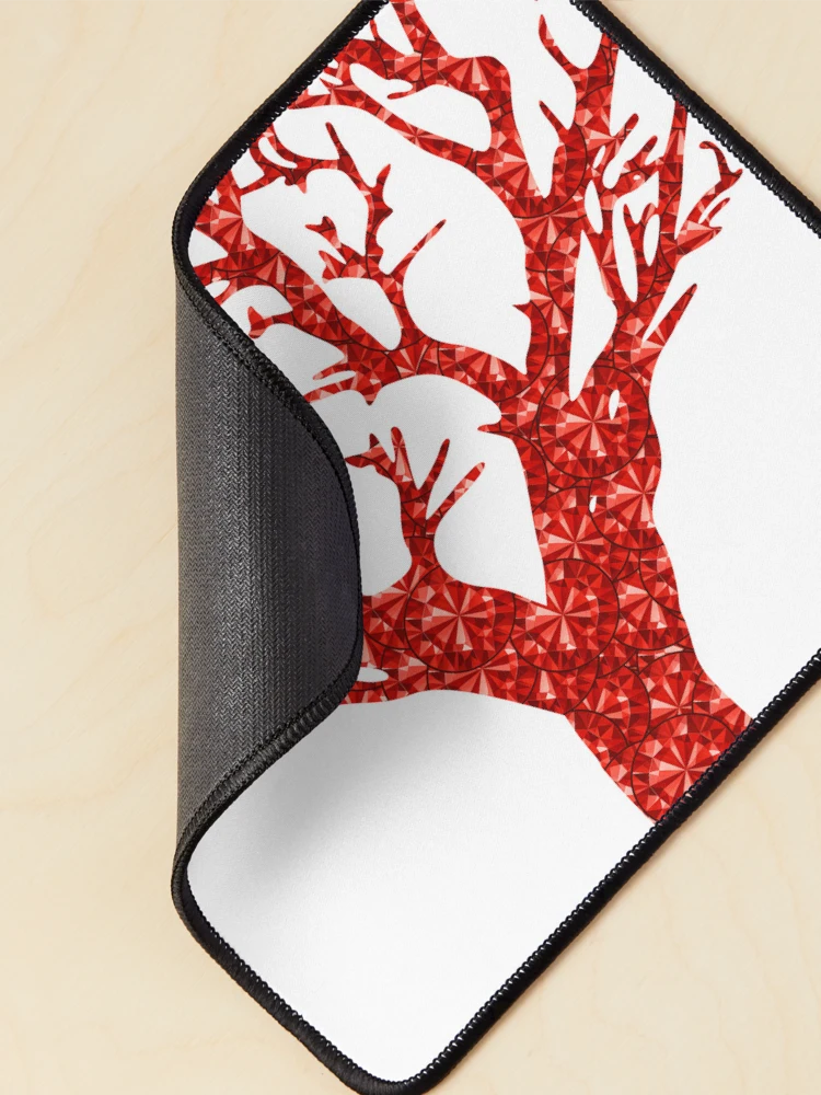 Thumbnail 2 of 5, Mouse Pad, Red Rhinestone  Tree  designed and sold by TheIconSmith.