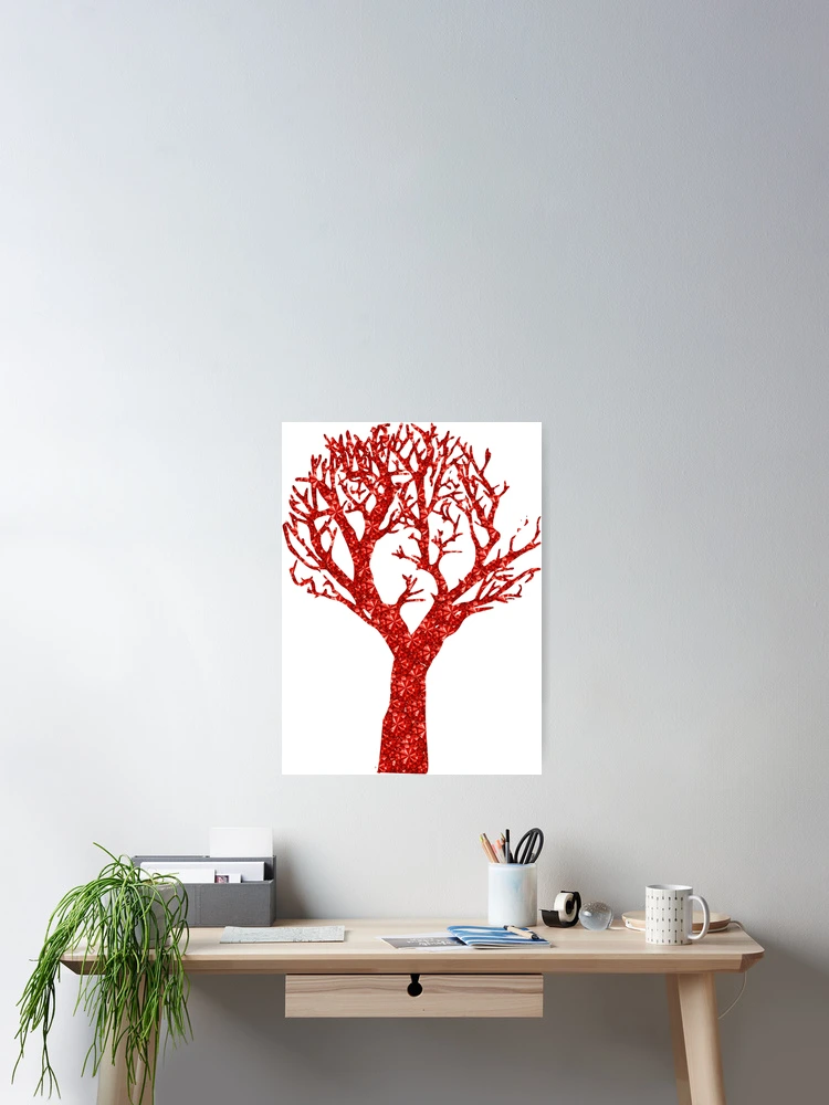 Thumbnail 2 of 3, Poster, Red Rhinestone Tree designed and sold by TheIconSmith.