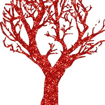 Artwork thumbnail, Red Rhinestone  Tree  by TheIconSmith