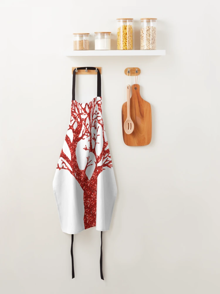 Thumbnail 4 of 6, Apron, Red Rhinestone Tree designed and sold by TheIconSmith.