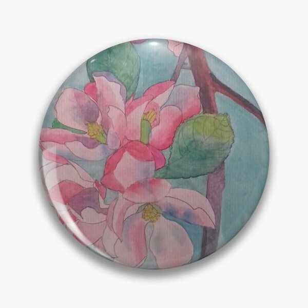 Item preview, Pink apple blossom watercolour painting  designed and sold by esvb.