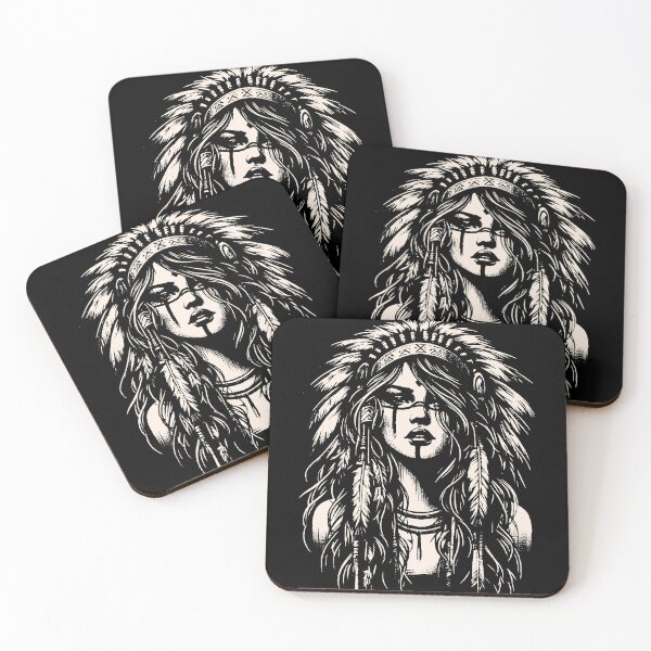 Item preview, Native American Warrior Woman designed and sold by Faissal Thomass.