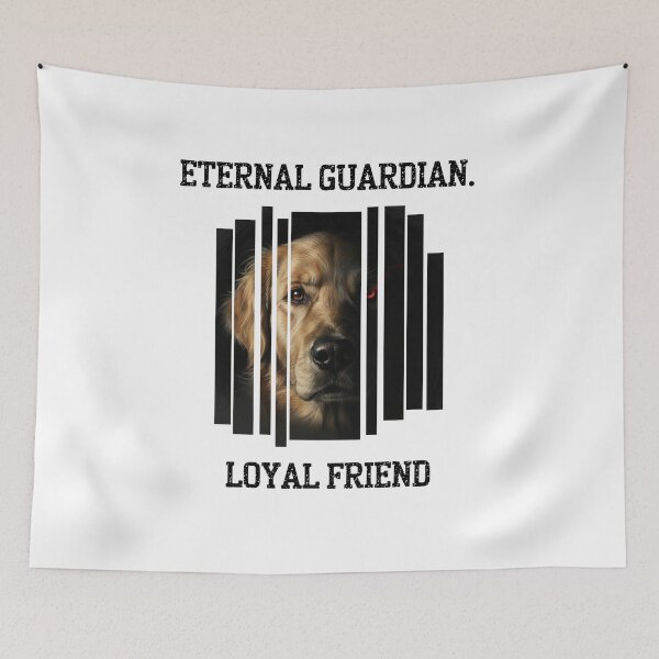 Item preview, Golden Retriever Guardian – Loyal Protector Dog Art designed and sold by Kindloom.