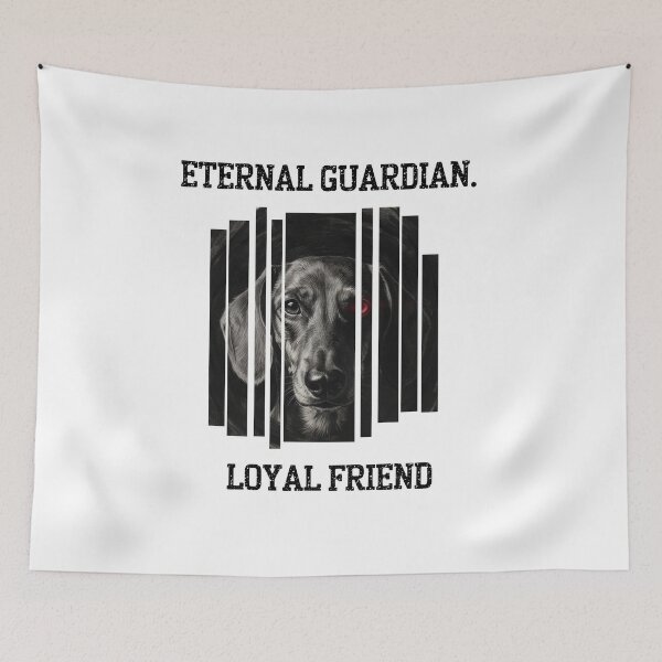 Item preview, Dachshund Guardian – Brave Little Protector designed and sold by Kindloom.