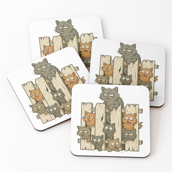 Item preview, Party Cats on the Fence designed and sold by UbraNeon.