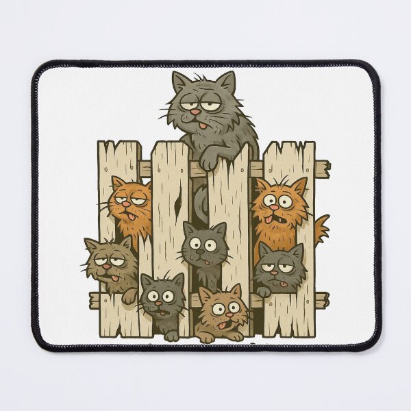 Item preview, Party Cats on the Fence designed and sold by UbraNeon.