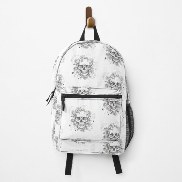 Item preview, Calavera con rosas estilo doodle sketch designed and sold by PastVision.